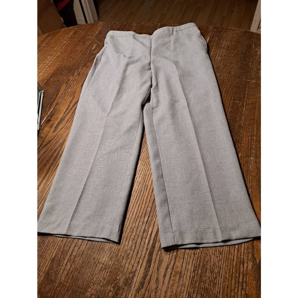 New Alfred Dunner Petite 16P Gray Pull-On Pants Classic Fit Proportioned Short